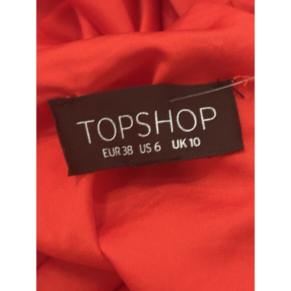 NWT Top Shop Long Red Satin Dress size 6 - Picture 5 of 5